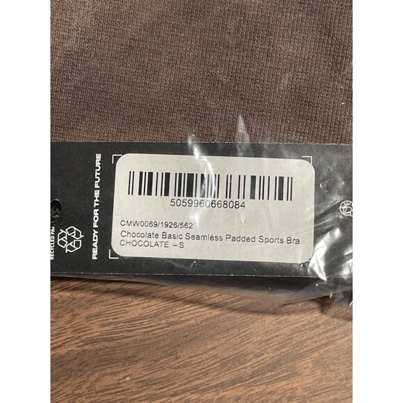 PrettyLittleThing Chocolate Basic Seamless Padded Sports Bra Womens Small - Picture 7 of 7